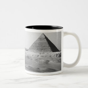 Kairo Ägypten, Giza-Pyramiden Zweifarbige Tasse