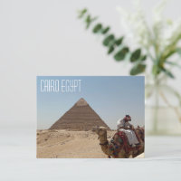 Kairo Ägypten Kamel vor der Pyramidenpostkarte