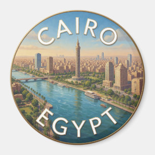 Kairo Ägypten Niltal-Stadtansicht Magnet
