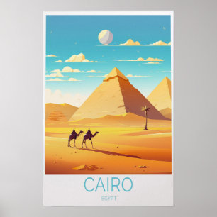 Kairo Ägypten Pyramiden Reiseplakat Poster
