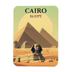 Kairo Ägypten Pyramiden & Sphinx Vintag Magnet