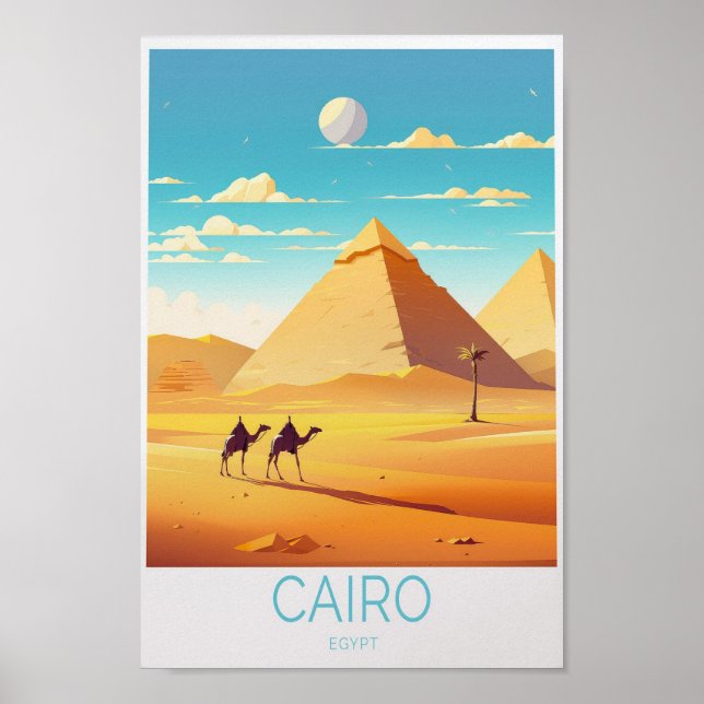 Kairo Ägypten Pyramids Travel Poster (Vorne)