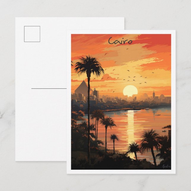 Kairo Ägypten Reise Ästhetik Postkarte (Vorne/Hinten)