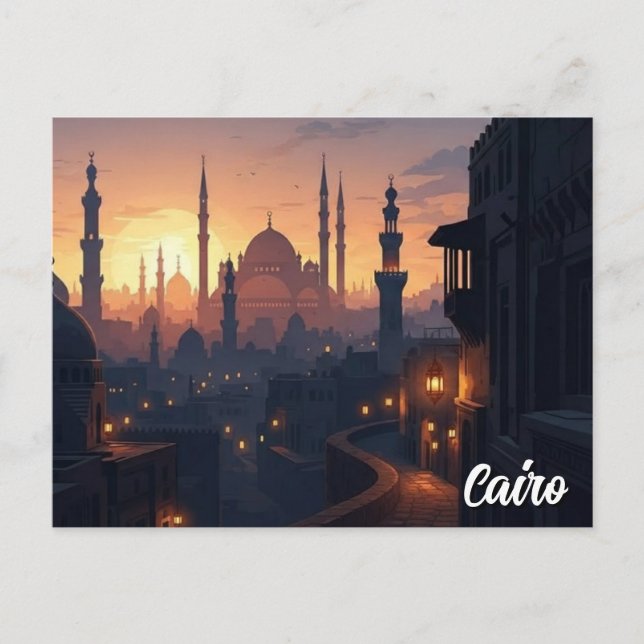 Kairo Ägypten Reise Postkarte (Vorderseite)