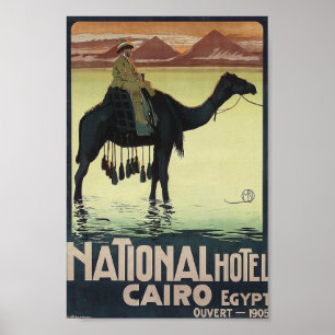 Kairo Ägypten Vintag Pyramid Camel Poster