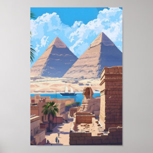 Kairo Ägypten Vintage Travel Poster