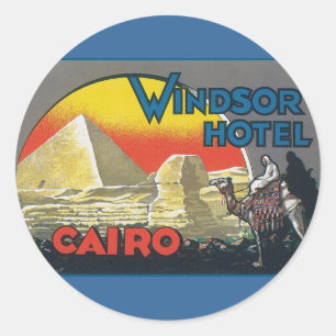 Kairo Ägypten Vintage Travel Runder Aufkleber