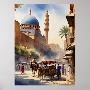 Kairo Aquarell Poster