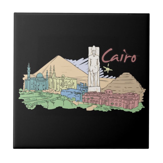 Kairo - Egypt.png Fliese (Vorderseite)
