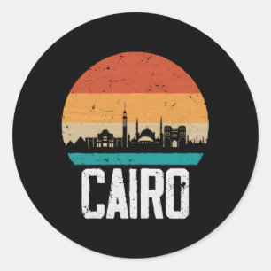 Kairo Egypt Skyline Kairo Runder Aufkleber