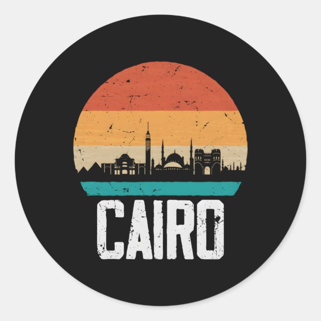 Kairo Egypt Skyline Kairo Runder Aufkleber (Vorderseite)