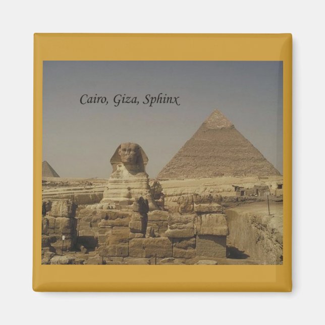 Kairo, Gizeh, die Sphinx (St.K.) Magnet (Vorne)