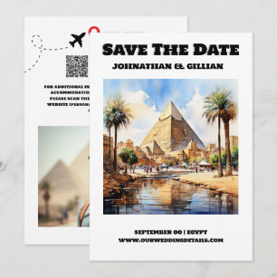 Kairo-Hochzeit in Urlaubsort Save the Date modern