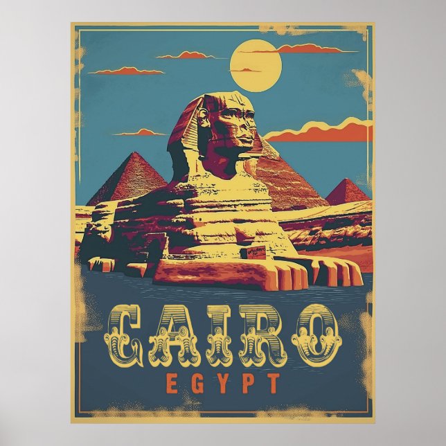 Kairo: Vintage Sphinx Poster (Vorne)