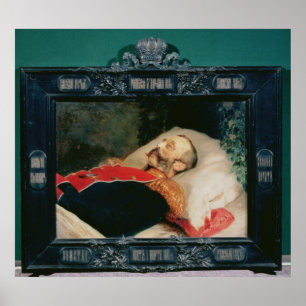 Kaiser Alexander II auf seinem Sterbebett, 1881 Poster