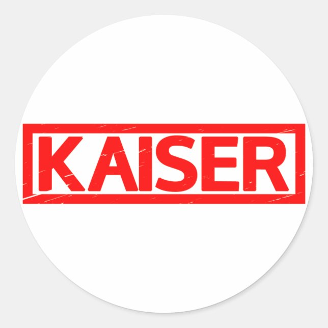Kaiser Briefmarke Runder Aufkleber (Vorderseite)