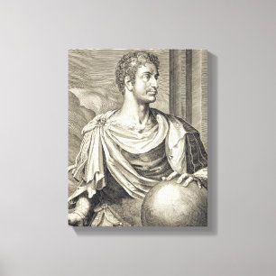 Kaiser D. Octavius Augustus (ANZEIGE 63 BC - 14) Leinwanddruck