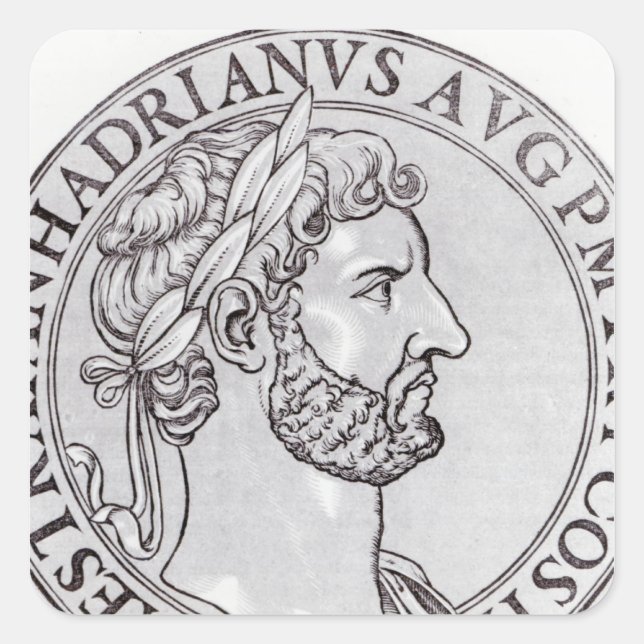 Kaiser Hadrian Quadratischer Aufkleber (Vorderseite)