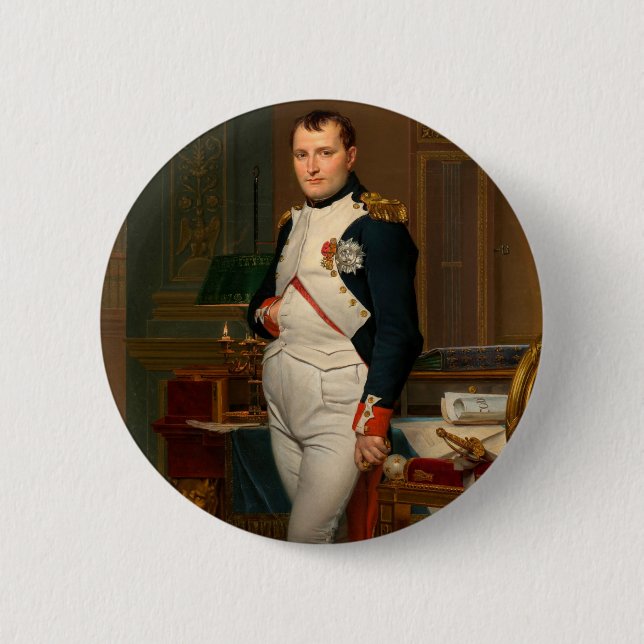 Kaiser Napoleon in seinem Studium an den Tuilerien Button (Vorderseite)