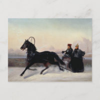 Kaiser Nicholas I. Fahren im Schlitten