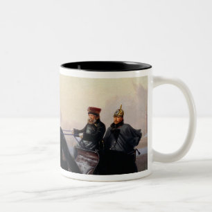 Kaiser Nicholas I fahrend in einen Pferdeschlitten Zweifarbige Tasse