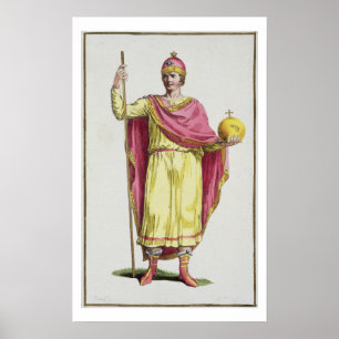 Kaiser Otto III (980-1002), graviert von Pierre DU Poster