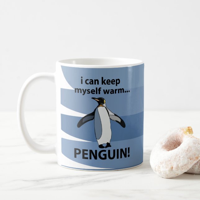 Kaiser Penguin Animal Funny Kaffeetasse (Mit Donut)