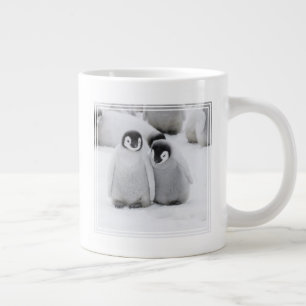 Kaiser Penguin Hühner auf Eis in der Antarktis Jumbo-Tasse