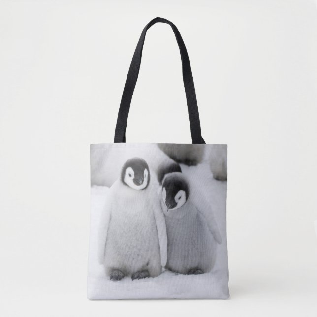 Kaiser Penguin Hühner auf Eis in der Antarktis Tasche (Vorderseite)