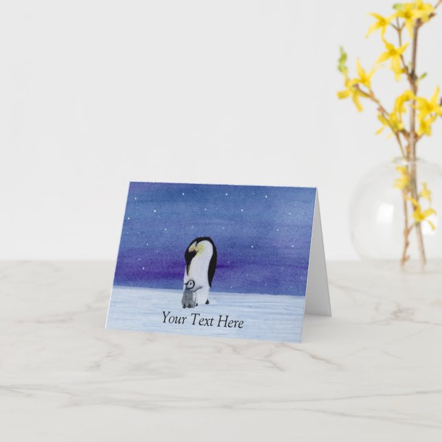 Kaiser Penguin Karte (Gelbe Blume)