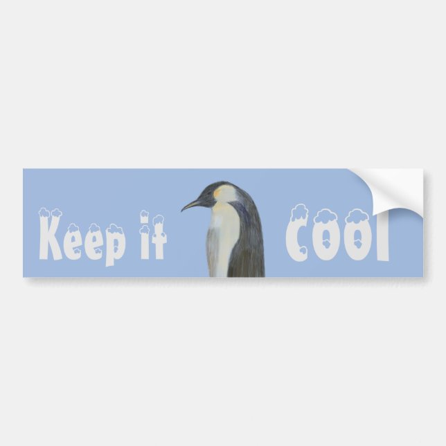 Kaiser Pinguin Autoaufkleber zum Klimawandel (Vorne)
