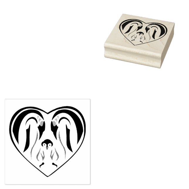 Kaiser Pinguin Liebe Herzstück Gummistempel (Stempel)