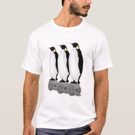 Kaiser Pinguine Stehend auf den menschlichen Schäd T-Shirt