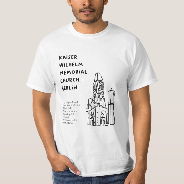 "Kaiser Wilhelm Gedächtniskirche, Berlin" T-Shirt (Vorderseite)
