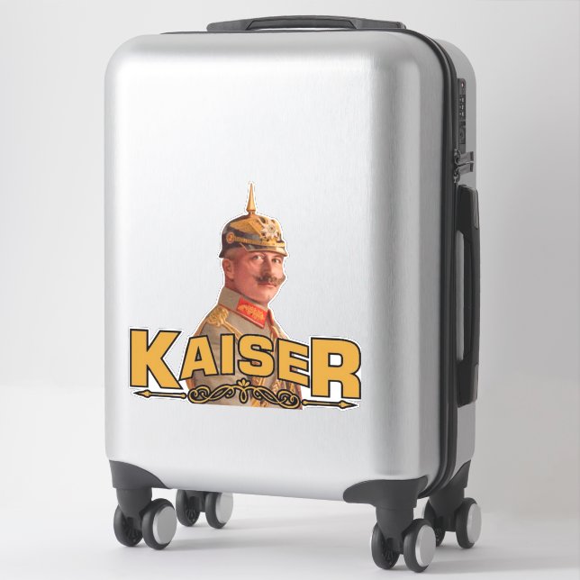 Kaiser Wilhelm II., Kaiser von Deutschland Aufkleber (Koffer)