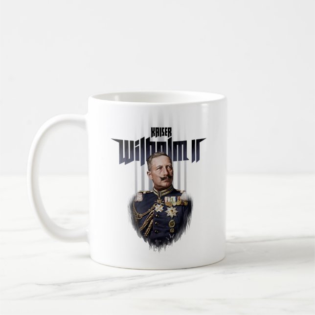 Kaiser Wilhelm II Portrait Kaffeetasse (Links)