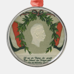 Kaiser Wilhelm II Silbernes Ornament