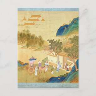 Kaiser Wu Ti begrüßt einen Mann mit Buchstaben Postkarte