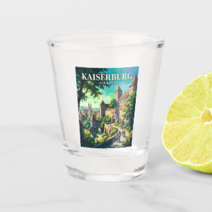 Kaiserburg Nürnberg Deutschland Schnapsglas