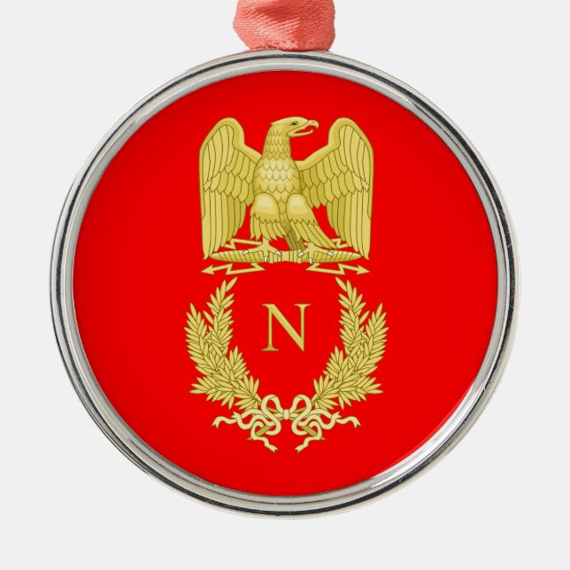 KaiserEagle Emblem Napoleon I auf Verzierung Silbernes Ornament (Vorne)