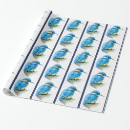 Kaiserfisch, feine Malerei mit Vogelstreifen Geschenkpapier