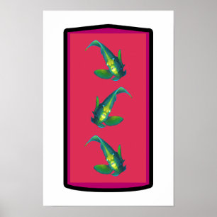 Kaiserfisch - Magenta-getönter Hintergrund mit Ran Poster
