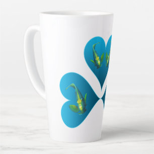Kaiserfisch Zwillinge - Drei blaue Herz Illustrati Milchtasse