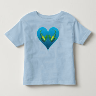 Kaiserfisch-Zwillinge in einem blauen Herzen - Ill Kleinkind T-shirt