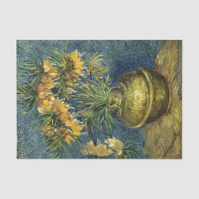 Kaisergranat in einer Kupfervase, Van Gogh Seidenpapier (Vorderseite)