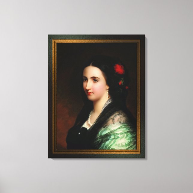 Kaiserin Carlota von Mexiko von Hermann Winterhalt Leinwanddruck (Vorderseite)