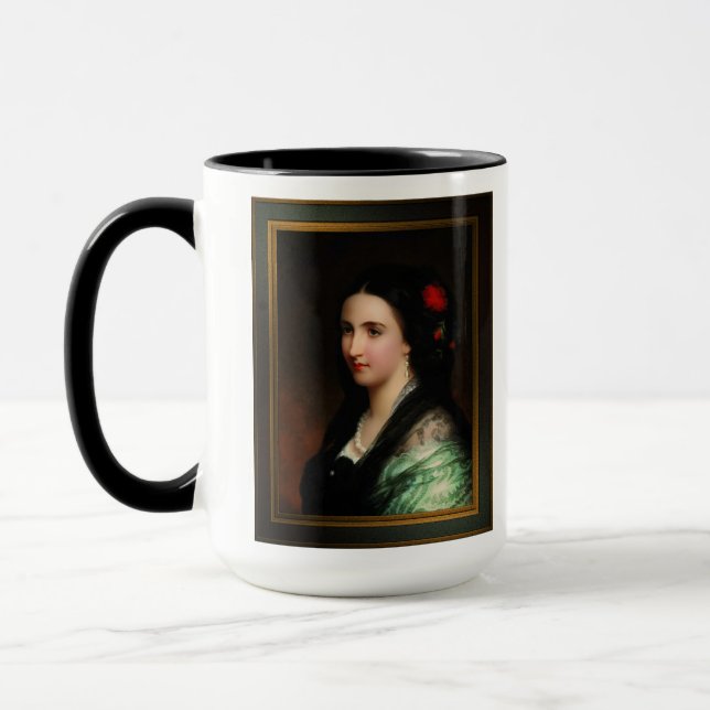 Kaiserin Carlota von Mexiko von Hermann Winterhalt Tasse (Links)