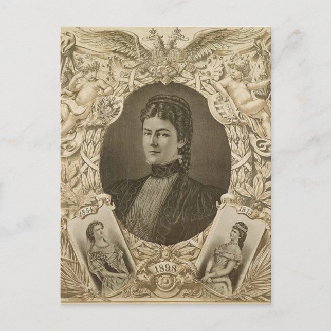 Kaiserin Elisabeth Austria - Sissi, Sisi Tod Postkarte (Vorderseite)