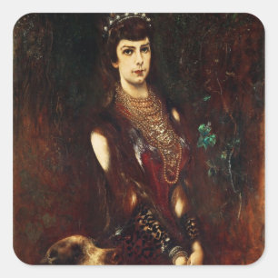 Kaiserin Elisabeth von Österreich, 1883 Quadratischer Aufkleber