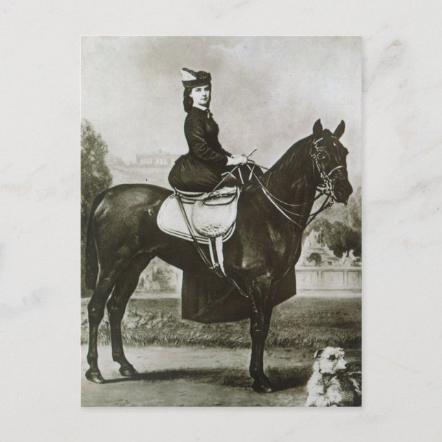 Kaiserin Elisabeth von Österreich auf dem Pferd #0 Postkarte (Vorderseite)